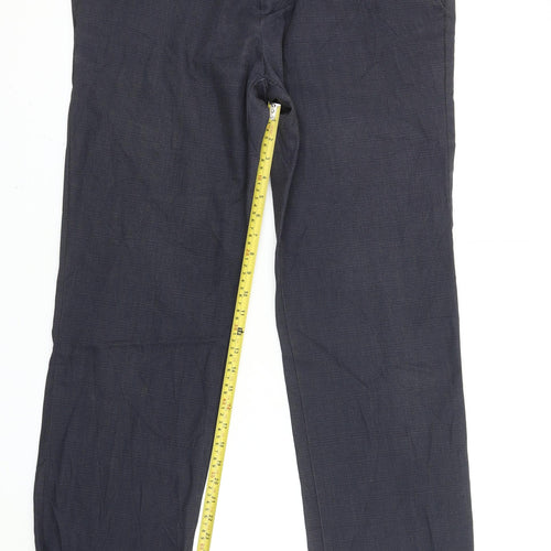 Gap Men's Blue Khakis Tailored Straight Fit Trousers 36W 32L