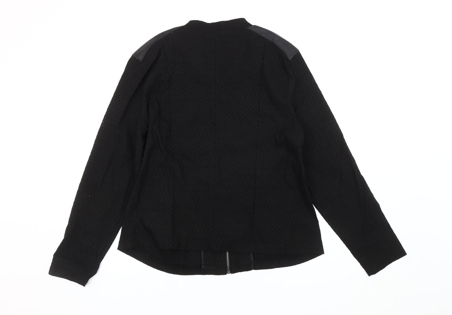 Klass Women’s Black Bomber Jacket Size 20 Full Zip Casual Autumn Winter