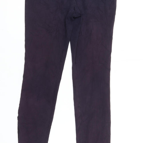 Lands' End Women’s Purple XS Jersey Cotton Stretch Leggings