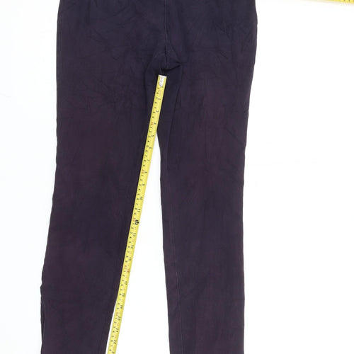 Lands' End Women’s Purple XS Jersey Cotton Stretch Leggings