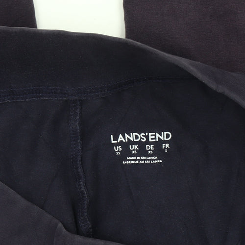Lands' End Women’s Purple XS Jersey Cotton Stretch Leggings