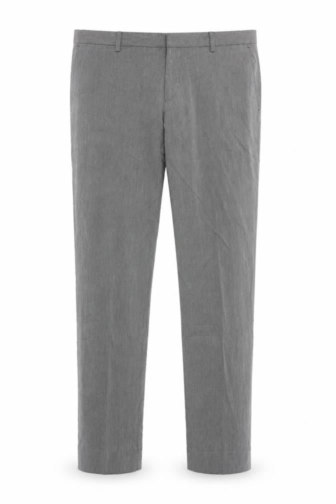 Zara Man Men's Grey Slim Fit Check Trousers Size 36 Straight Leg