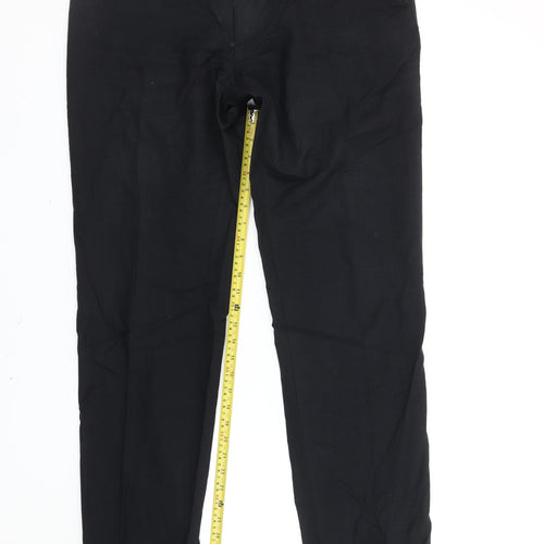 Performance Trousers Men’s Black Regular Fit Dress Trousers 38W Straight Leg Business Formal