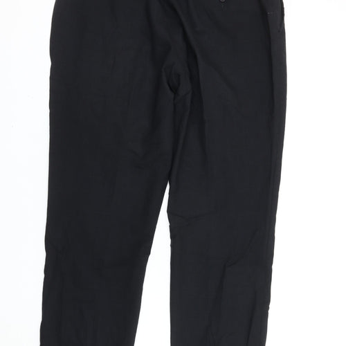 Performance Trousers Men’s Black Regular Fit Dress Trousers 38W Straight Leg Business Formal