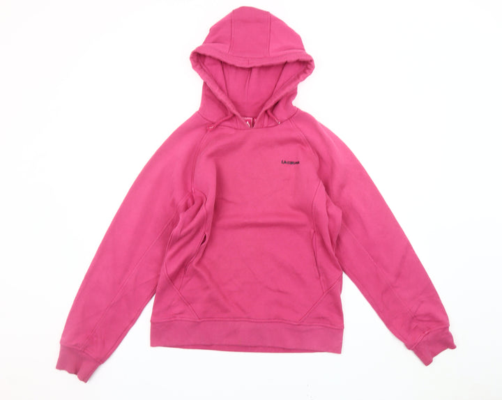 LA Gear Women's Pink Pullover Hoodie - Size 10 Regular Fit Fleece