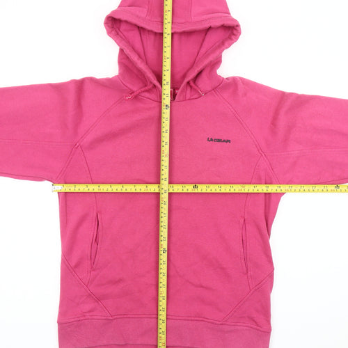 LA Gear Women's Pink Pullover Hoodie - Size 10 Regular Fit Fleece