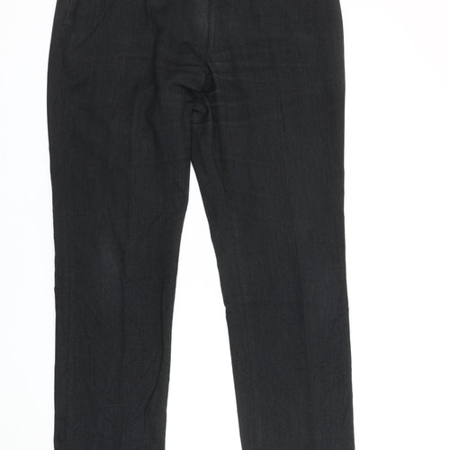 Next Men's Black Slim Fit Dress Pants 36W 33L Straight Leg Formal