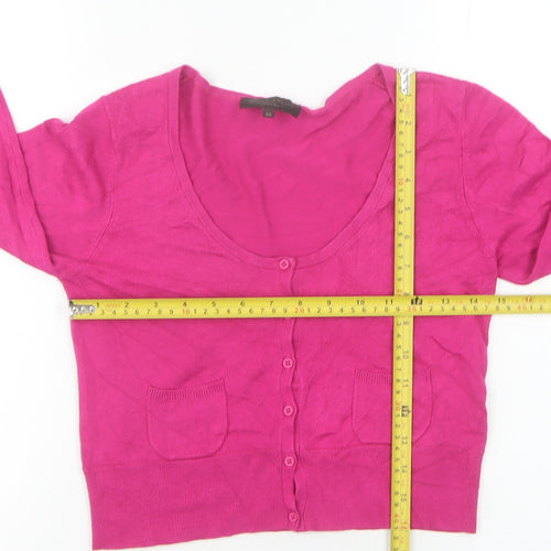 Great Plains Women’s Pink Scoop Neck 3/4 Sleeve Cardigan XS