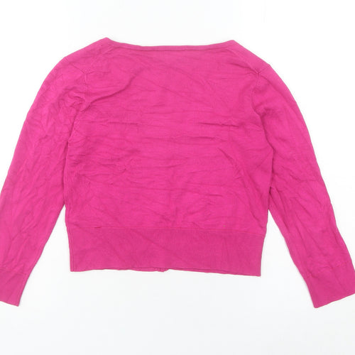 Great Plains Women’s Pink Scoop Neck 3/4 Sleeve Cardigan XS