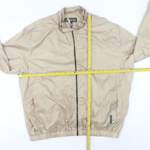 Members Only Men’s Beige 2XL Windbreaker Jacket Full Zip