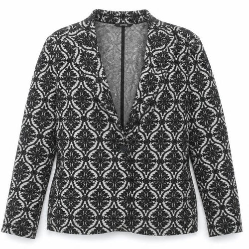 George Women’s Black Jacquard Stretch Blazer UK 16 Regular Fit