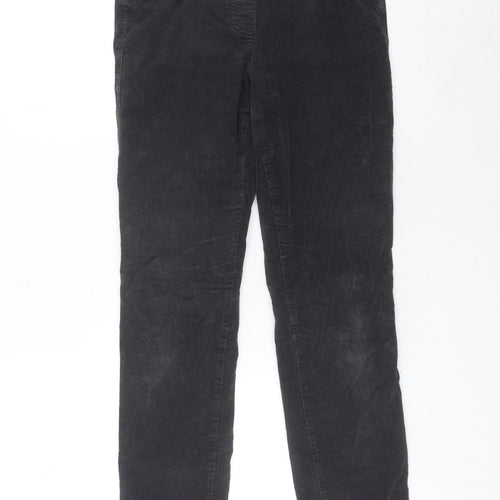 Signature Women’s Black Corduroy Trousers S Regular Fit Straight Leg