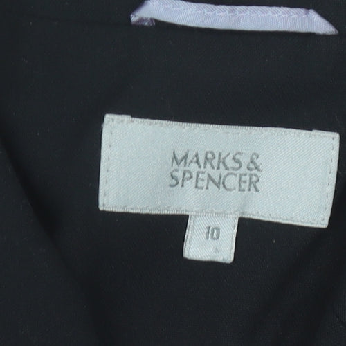 Marks and Spencer Women's Black Size 10 Regular Fit Blazer Jacket