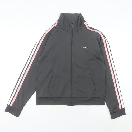 Fila Women’s Black Full Zip Raglan Sleeve Sweatshirt L