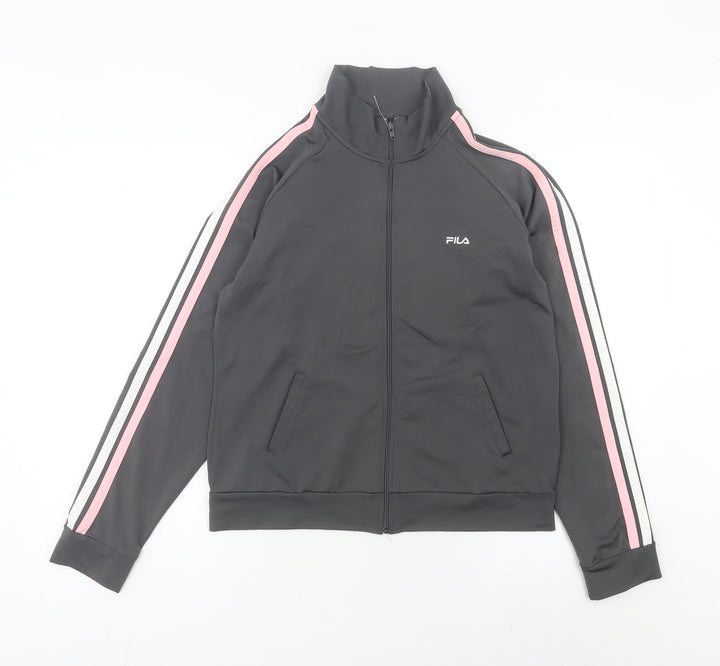 Fila Women’s Black Full Zip Raglan Sleeve Sweatshirt L