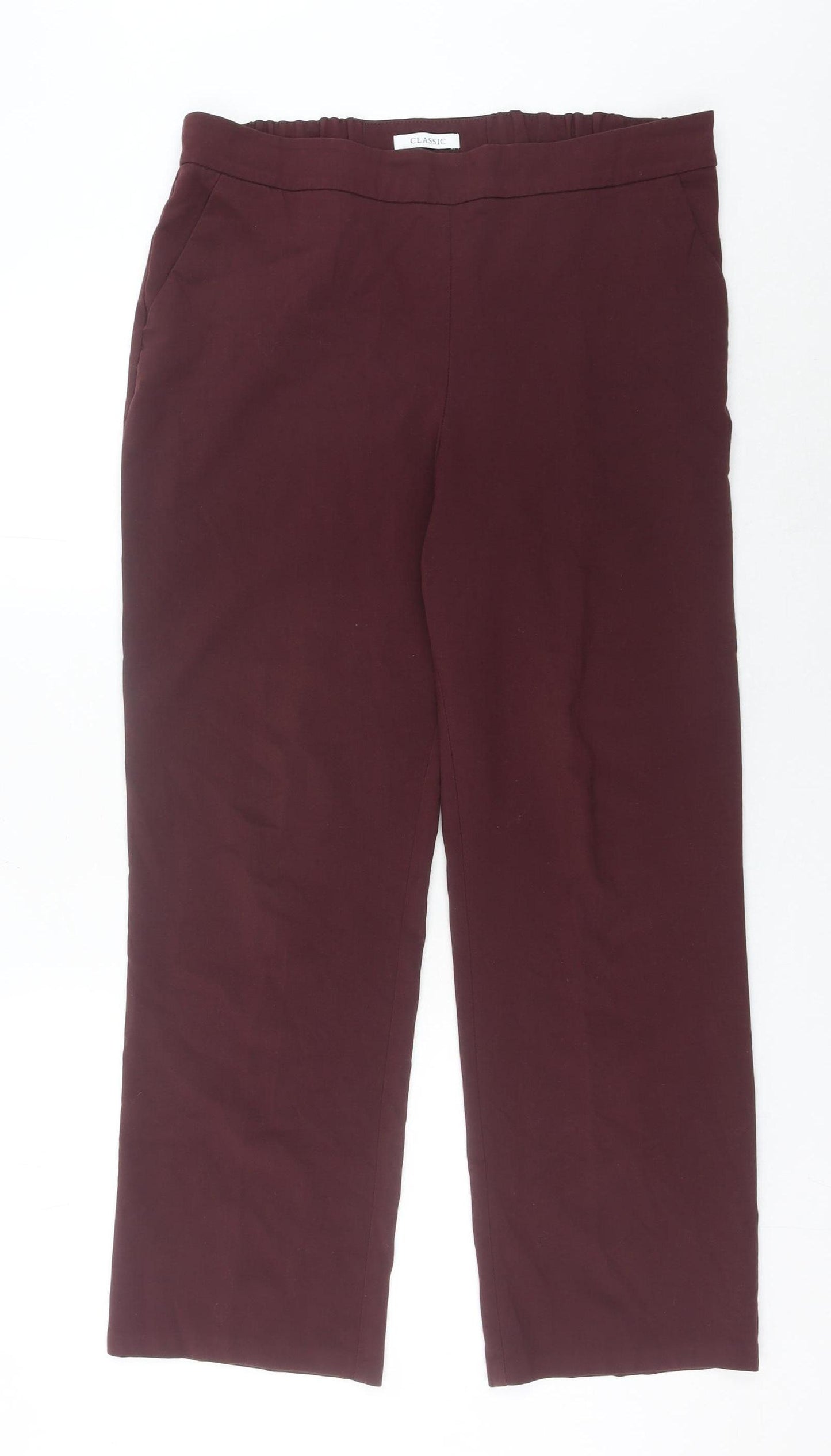 Marks and Spencer Women’s Brown Size 14 Straight Leg Trousers
