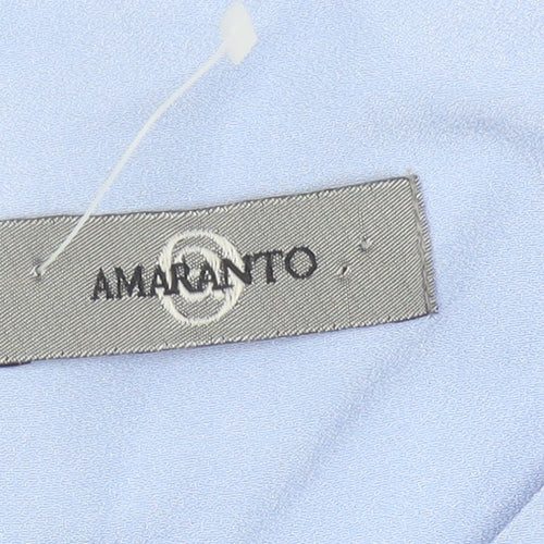 Amaranto Women's Blue Size 10 Single-Breasted Suit Jacket