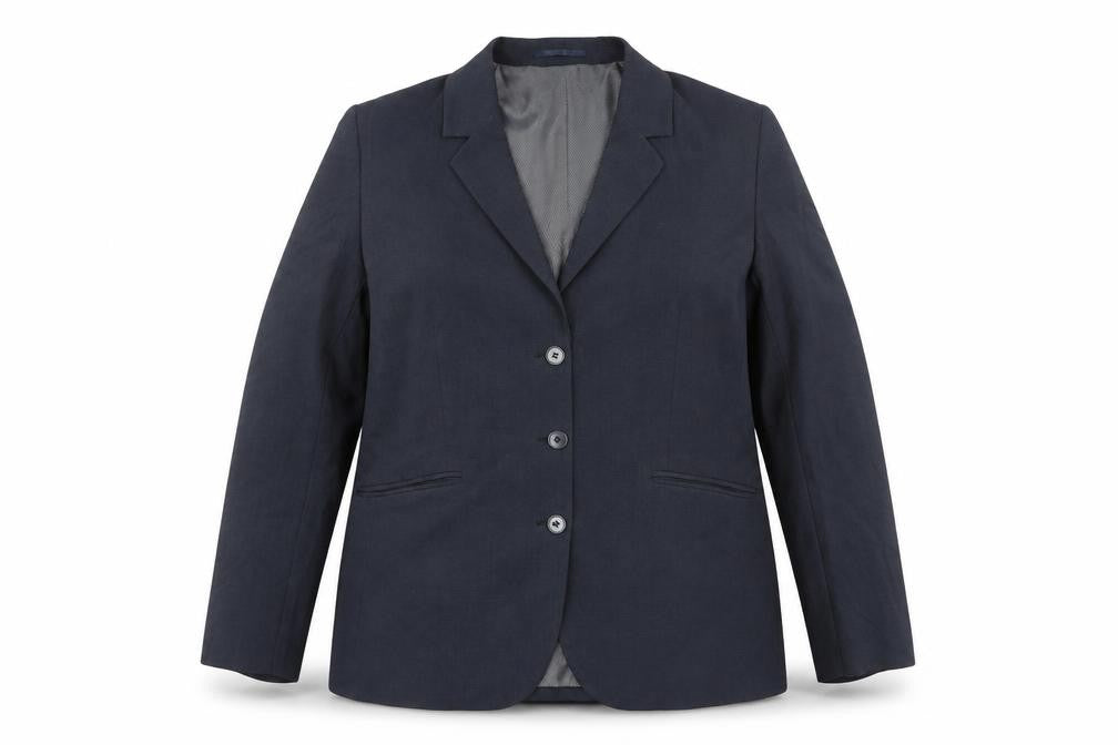 Front view of ICONA Women’s Blue 16 Regular Woven Lined Notch Blazer