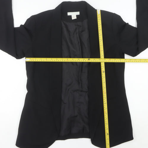 H&M Women's Black Size 10 Shawl Collar Blazer Jacket