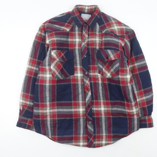 Station Clothing Inc. Men's Multicoloured Check Flannel Shirt M