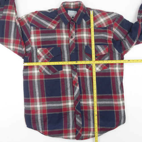 Station Clothing Inc. Men's Multicoloured Check Flannel Shirt M