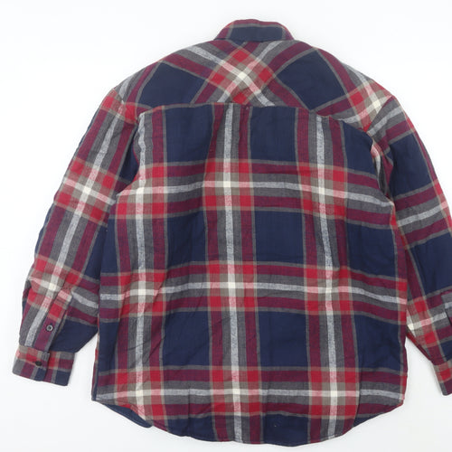 Station Clothing Inc. Men's Multicoloured Check Flannel Shirt M