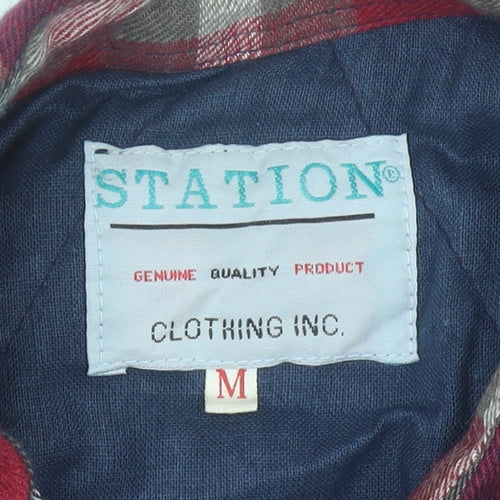 Station Clothing Inc. Men's Multicoloured Check Flannel Shirt M