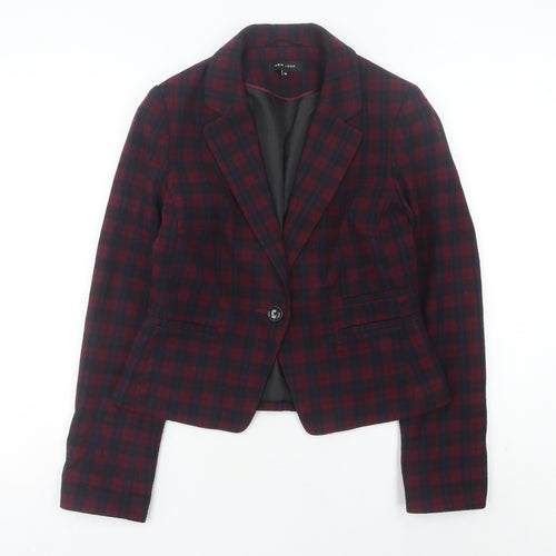 New Look Women's Multicoloured Check Blazer Size 10 Single-Breasted