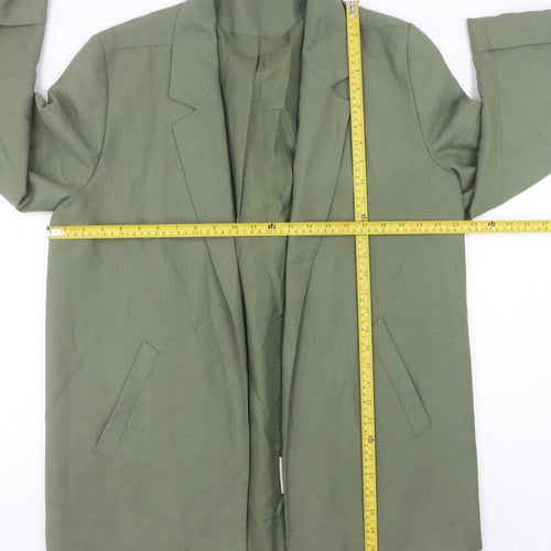 Miss Smith Womens Green Size 16 Blazer Mid-Length Notch Lapel