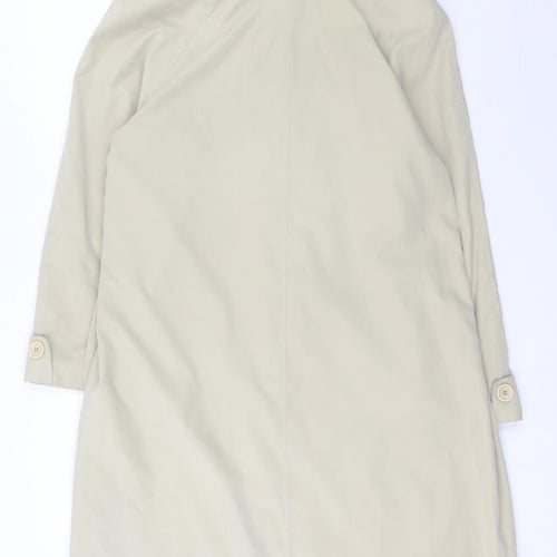 El Corte Ingles Women’s Beige Long Rain Coat Hooded Size 14