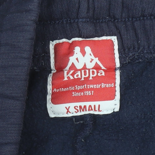 Kappa Men’s Blue XS Jogger Trousers Fleece Elastic Waist Logo Autumn/Winter