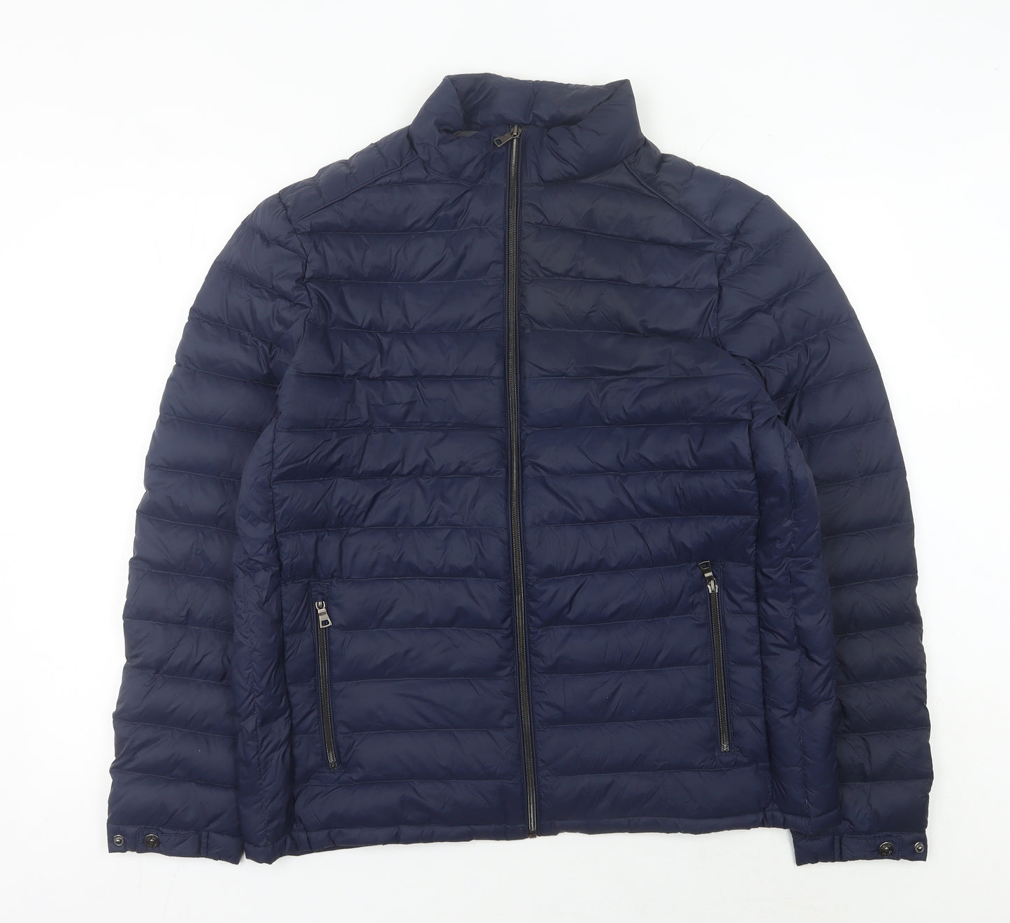 Marks and Spencer Men's Blue XL Puffer Jacket Lightweight Down