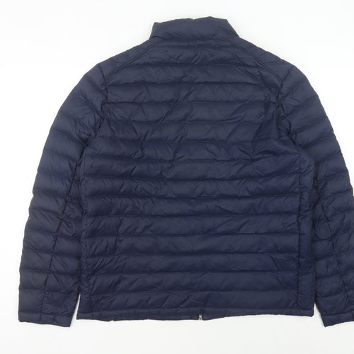Marks and Spencer Men's Blue XL Puffer Jacket Lightweight Down