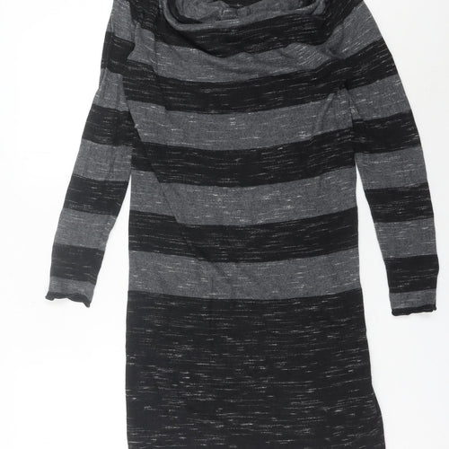 Phase Eight Women’s Grey Striped Cowl Neck Jumper Dress Size 12