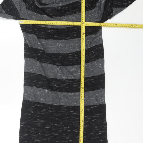 Phase Eight Women’s Grey Striped Cowl Neck Jumper Dress Size 12