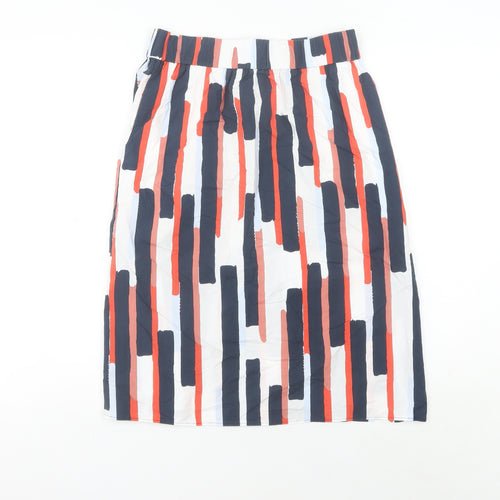 COS Women’s Multicoloured Geometric Cotton Knee Length Pencil Skirt UK 8