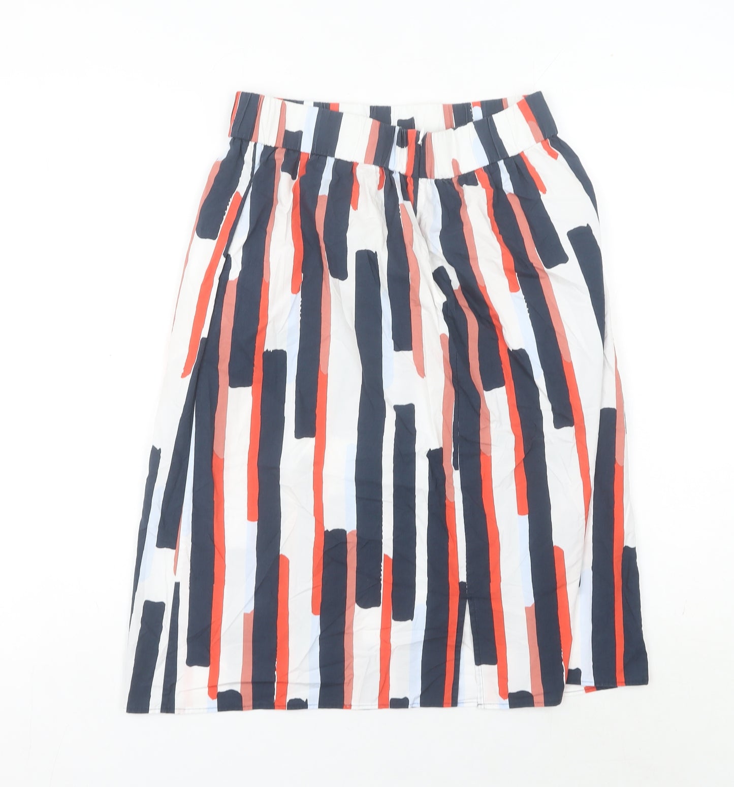 COS Women’s Multicoloured Geometric Cotton Knee Length Pencil Skirt UK 8