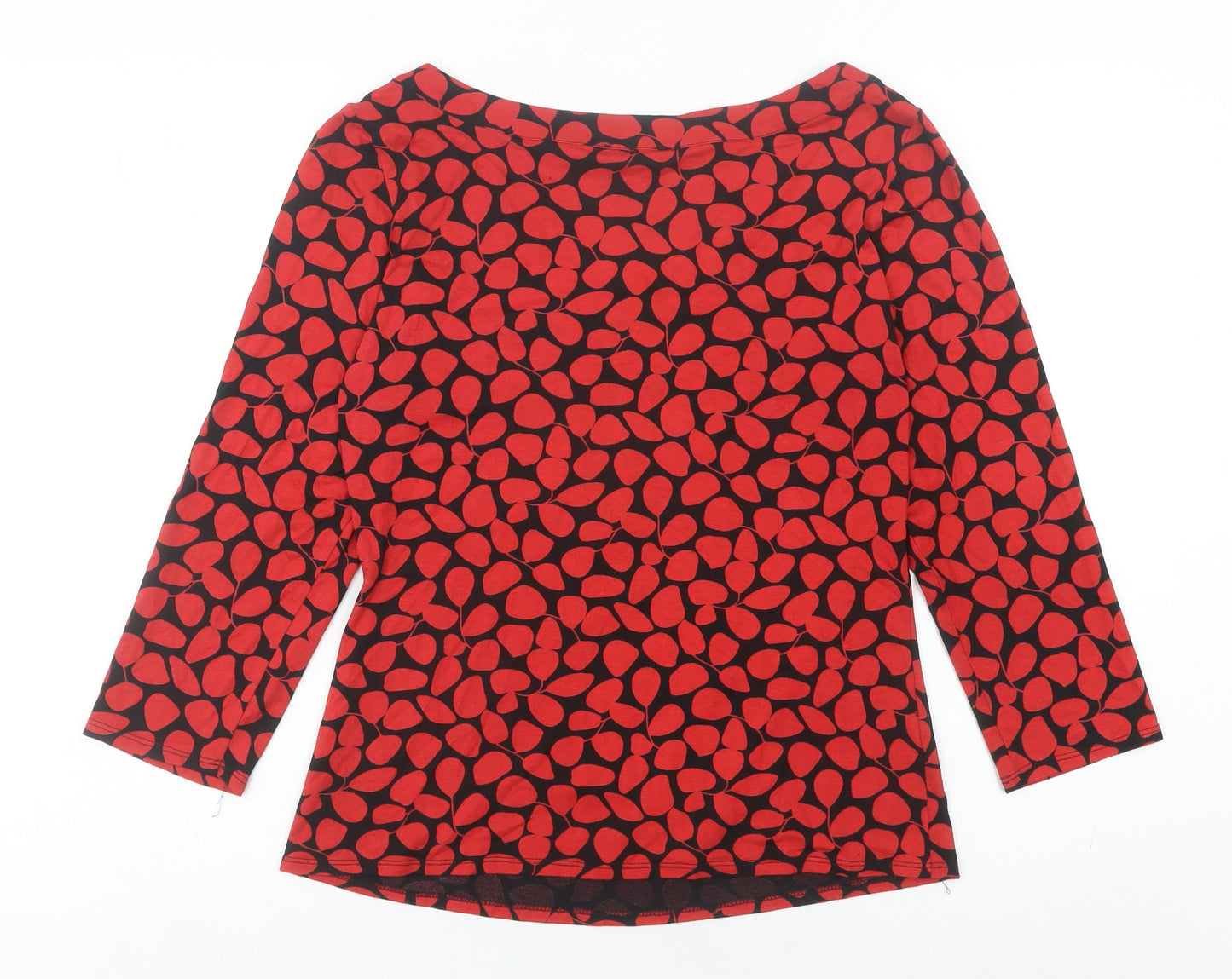 Phase Eight Women’s Red Geometric Jersey Blouse Size 14