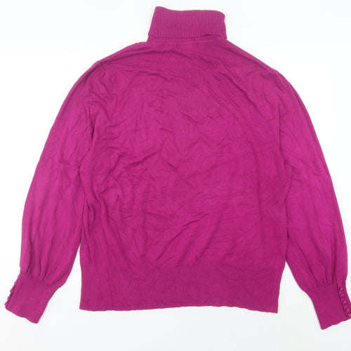 Debenhams Women Purple Roll Neck Long Sleeve Jumper Size 20