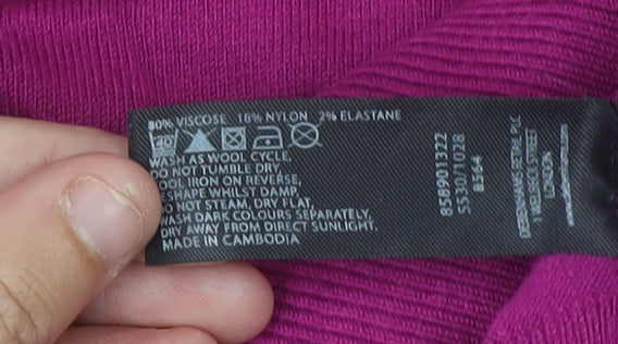 Debenhams Women Purple Roll Neck Long Sleeve Jumper Size 20