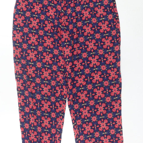 New Look Women’s Multicoloured Floral Harem Trousers Size 10 Viscose