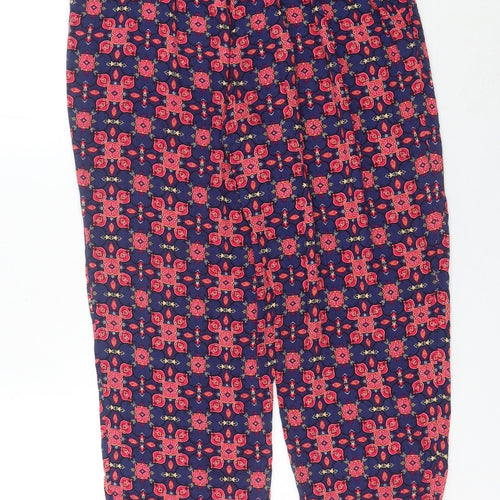 New Look Women’s Multicoloured Floral Harem Trousers Size 10 Viscose