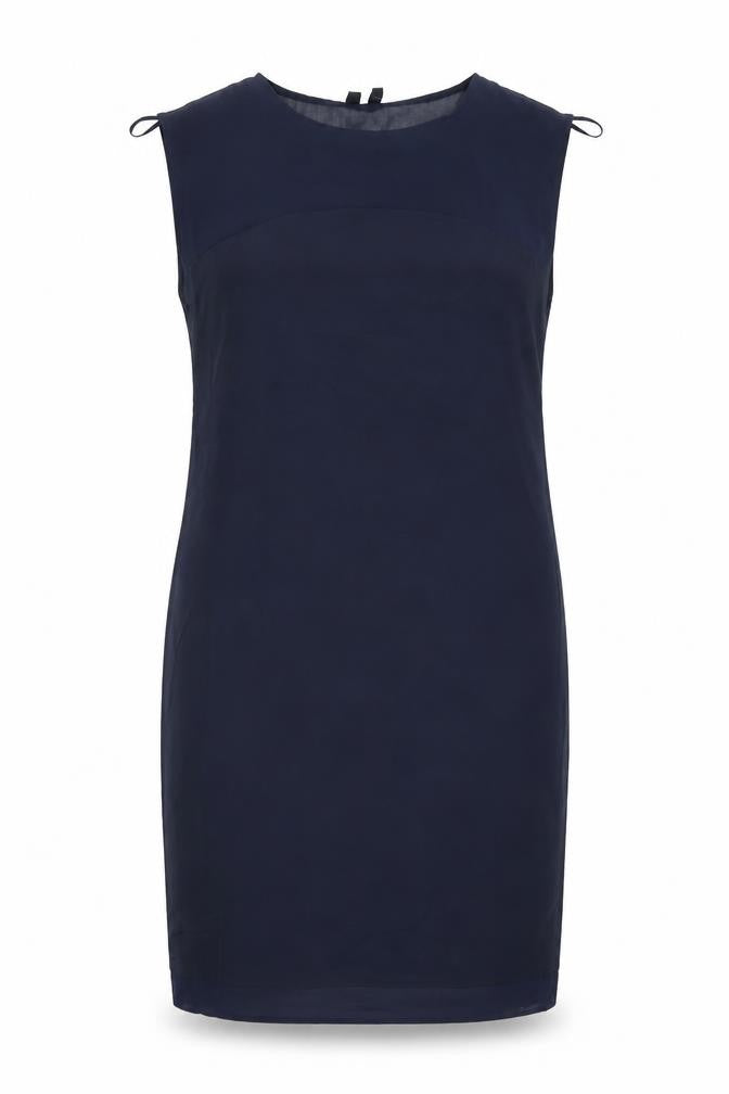 Mango Women’s Navy Blue Sheath Dress Size 8 Sleeveless Workwear