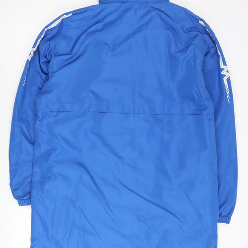 Mizuno Men's Blue L Long Parka Waterproof Winter Coat Hooded