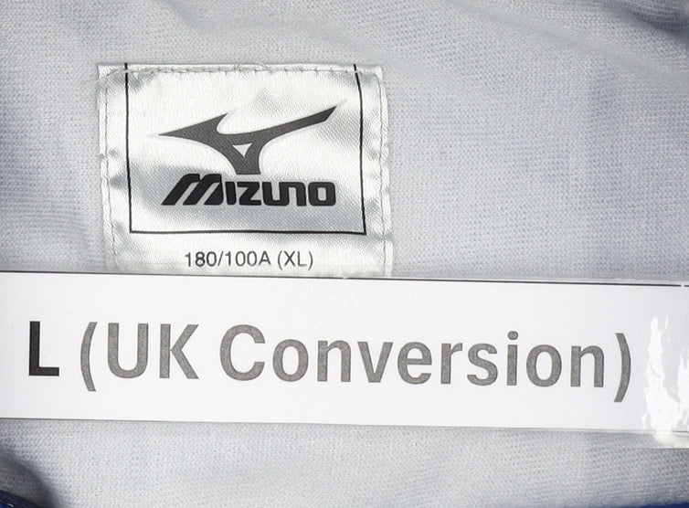 Mizuno Men's Blue L Long Parka Waterproof Winter Coat Hooded