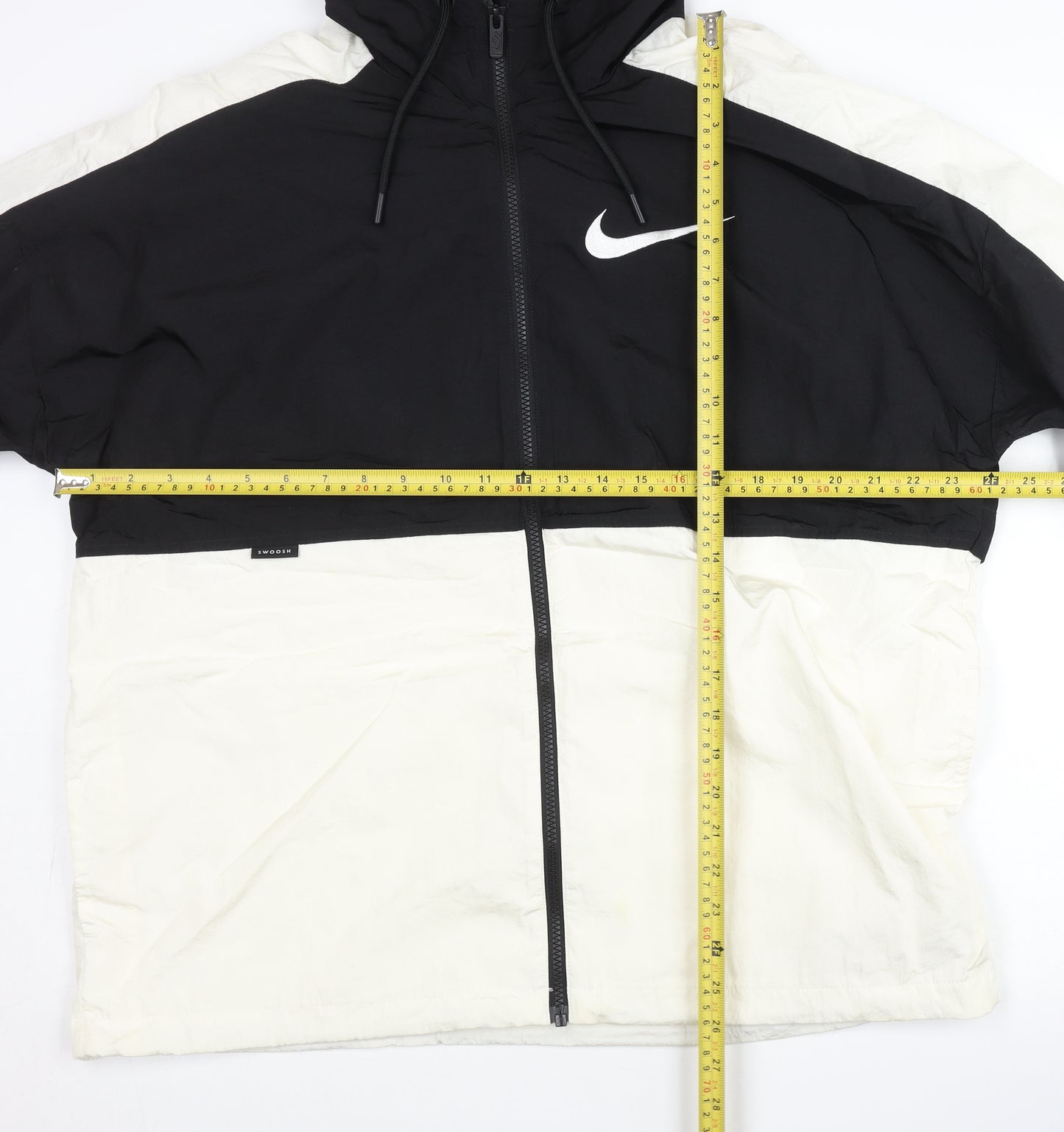 Nike Men’s Black/White XL Windbreaker Jacket Hooded Colourblock