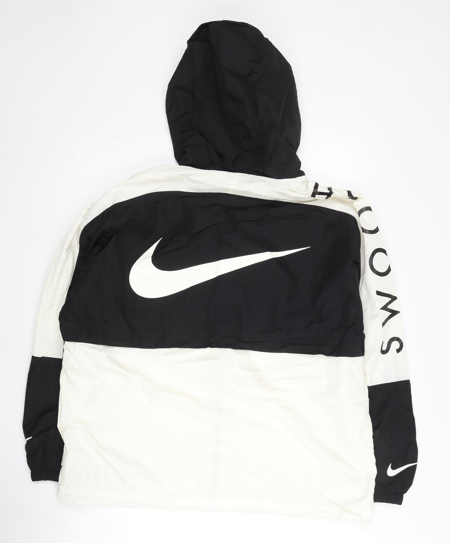 Nike Men’s Black/White XL Windbreaker Jacket Hooded Colourblock