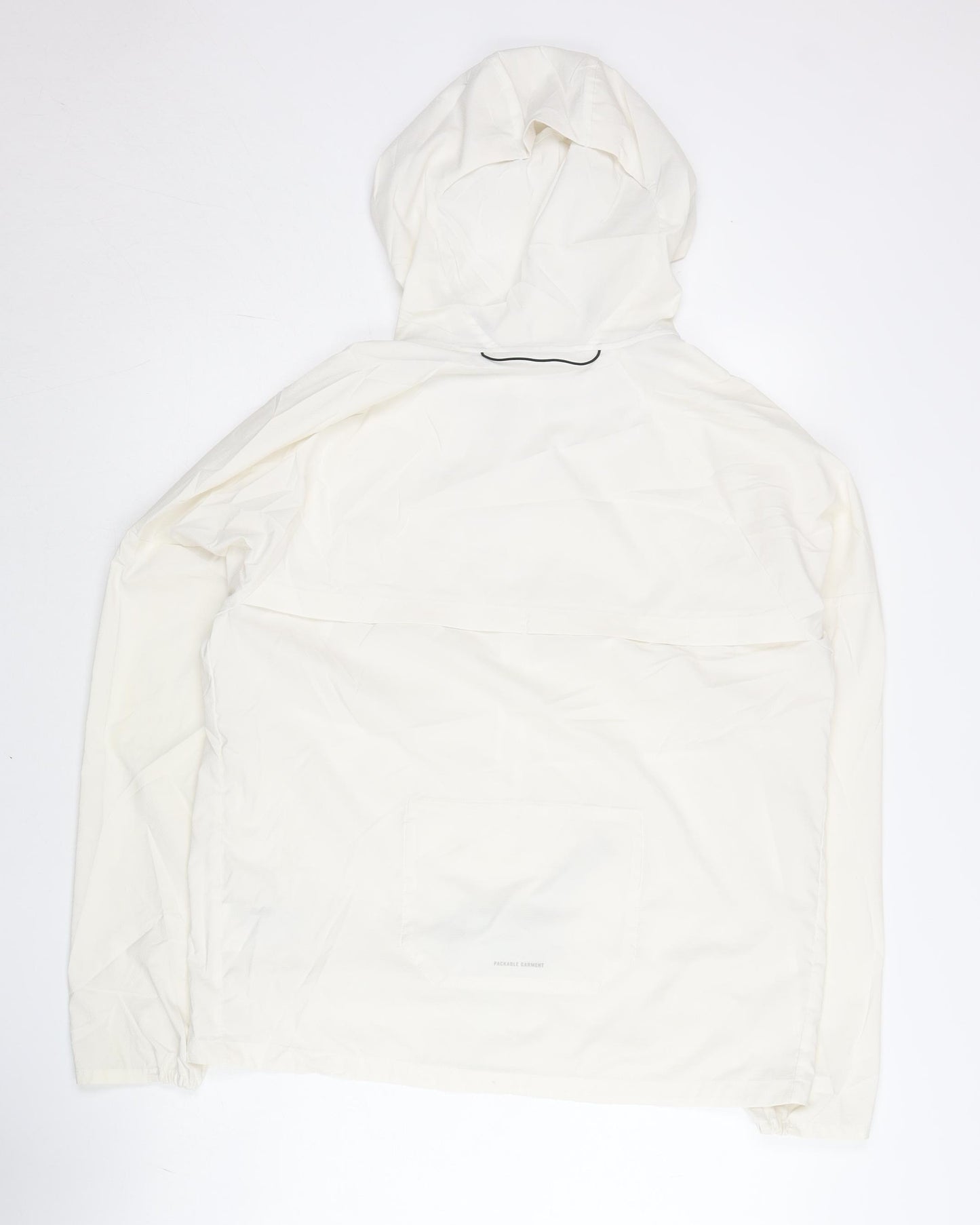 Nike Men's White M Windbreaker Jacket Hooded Lightweight Softshell