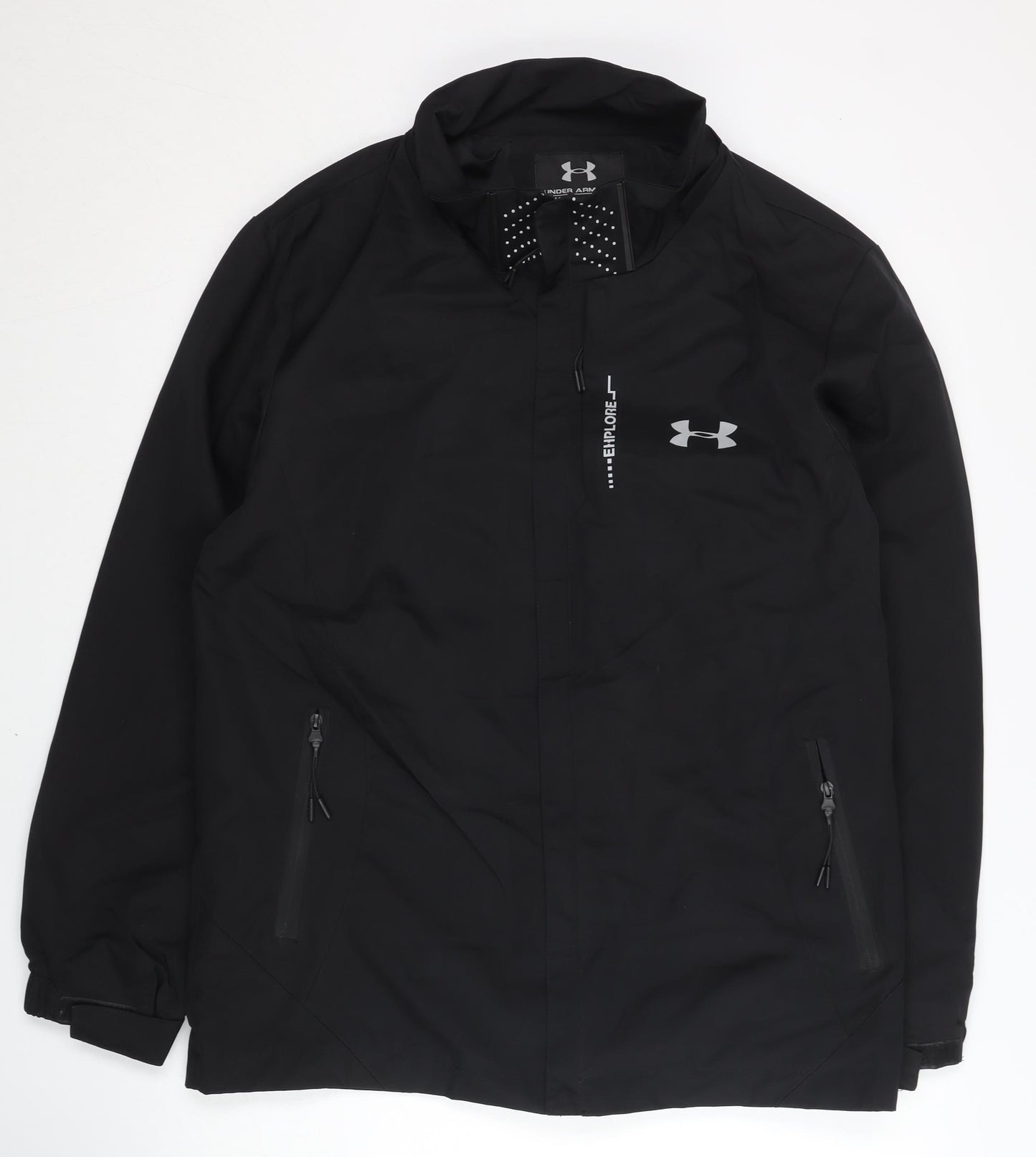 Under Armour Men's Black 2XL Windbreaker Jacket Lightweight Hooded