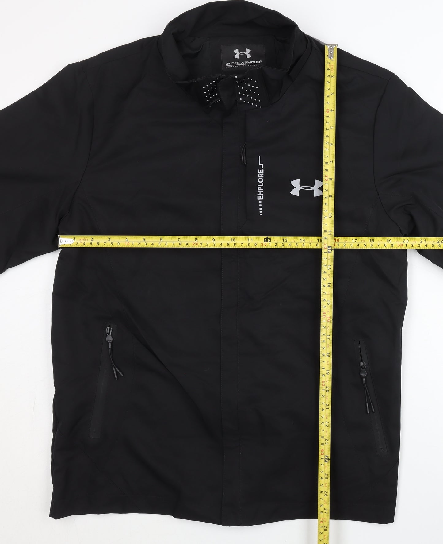 Under Armour Men's Black 2XL Windbreaker Jacket Lightweight Hooded